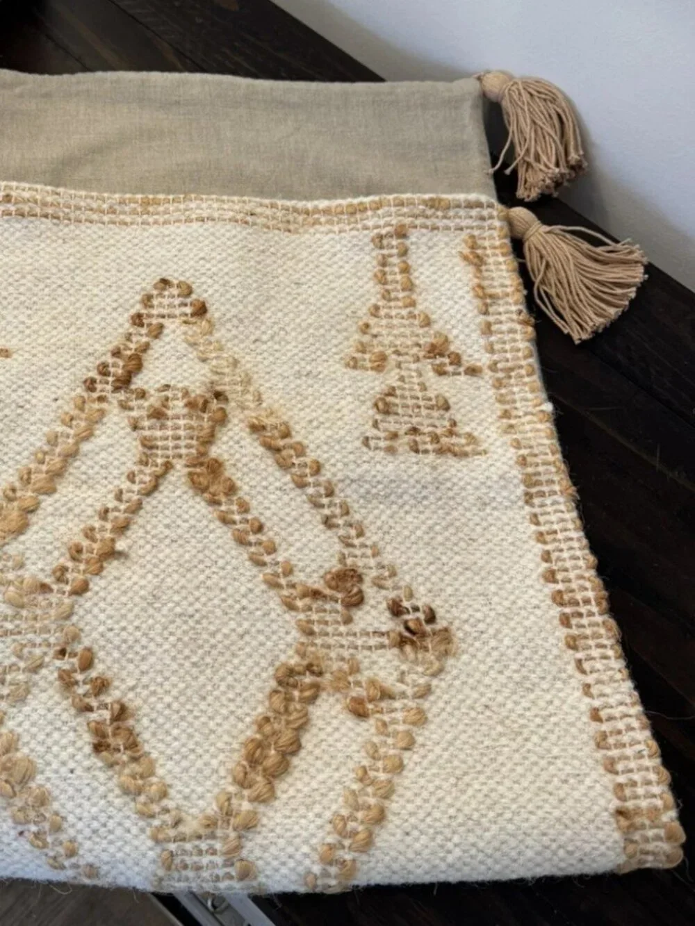 Pottery Barn Villa by Classic Home Catarine Handwoven Lumbar Pillow Cover 16x36